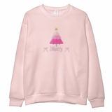 Blush Merry Tree Embroidered Classic Sweatshirt