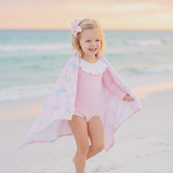 Sugarpink Bow-Kissed Beach Towel