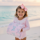 Floral Bow Beach Towel