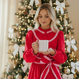 Hollyberry Blue Bow Mug