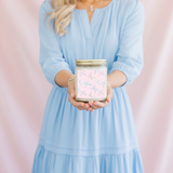 Bow-Kissed Blossom Candle