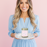 Bow-Kissed Blossom Candle