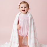 Sweet Coquette Bows Throw Blanket
