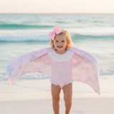 Sugarpink Bow-Kissed Beach Towel