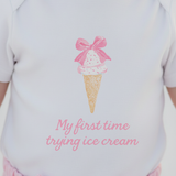Sugar Bow First Ice Cream Onesie