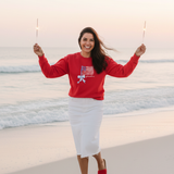 Pastel Freedom Bow Crewneck