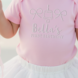 Embroidered Birthday Bows Onesie