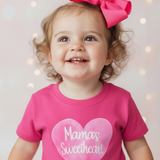 Infant Tee — Pink Heart "Mama's Sweetheart" Baby Shirt