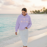 Heart & Bows Hoodie — Cute Pink Heart Pattern Pullover for Valentine’s Day