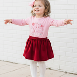 Valentine's Toddler Long Sleeve Tee — Floral Name Wreath