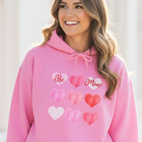 Valentine 'Be Mine' Heart Grid Hoodie