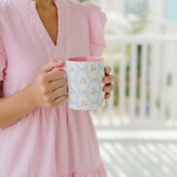 Blossom Coquette Mug with Pink Inside