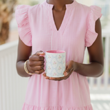 Blossom Coquette Mug with Pink Inside