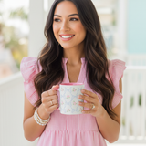 Blossom Coquette Mug with Pink Inside