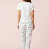 Floral Argyle Women's Pajama Pants – Pastel Cozy Lounge Sleepwear