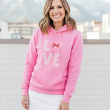 LOVE Mommy & Me Pink Floral Heart Hoodie — Romantic Valentine’s Day Pullover