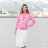 LOVE Mommy & Me Pink Floral Heart Hoodie — Romantic Valentine’s Day Pullover
