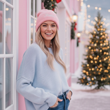 Petal Pink Mama Cuffed Beanie