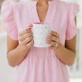 Blossom Coquette Mug with Pink Inside