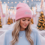 Petal Pink Mama Cuffed Beanie