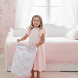Blush Rosette Laundry Fabric Hamper