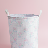 Blush Rosette Laundry Fabric Hamper